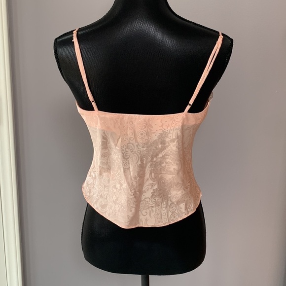 Victorias Secret Gold Label Peach Damask Paisley Corset Style Lingerie Set Small - Picture 4 of 9